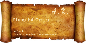 Almay Károly névjegykártya
